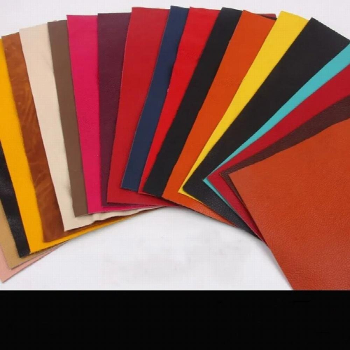 Multicolor Cowhide Leather Fabric Lychee Pattern Sofa Earrings Accessories Solid Leather Fabric DIY Soft Cushion 1