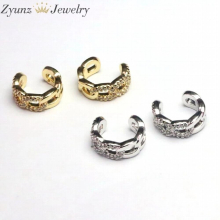 5 Pairs, / Silver Ear Cuff For Women Charming Zircon Clip On Earrings earcuff Without Piercing Earrings Jewelry