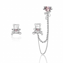 Little Bear Earrings Jewelry Hot High Brass Asymmetrical Earclip Earcuff Earrings For Women