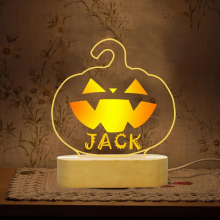 Jack-o-lantern With Name Halloween Jack-o-lantern Light Toy Family Party Decoration Animation Kids Night Light