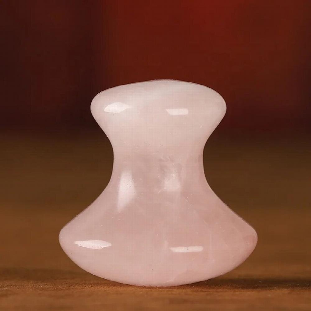 Natural Rose Quartz Gua Sha Scraping Massage Tool Mushroom Shape Guasha Board for Spa Relaxing Meditation Massage