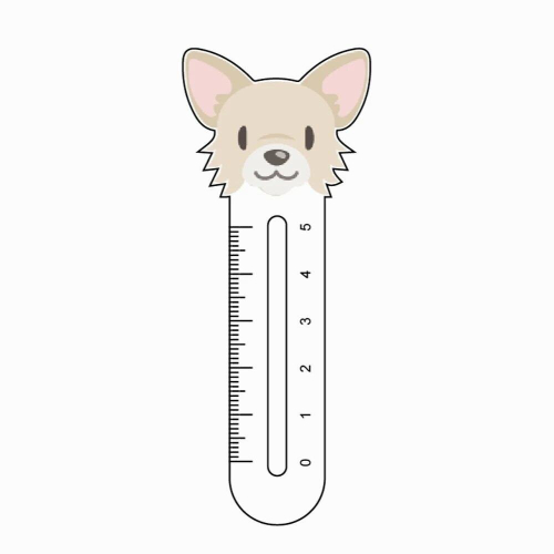 Dog Metal Ruler Bookmark Chihuahua Metal Straight Ruler Bookmark Page ...