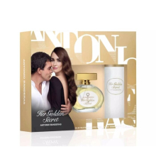 Antonio Banderas Her Golden Secret 2 Piece Gift Set: Eau de Toilette 80ml - Deodorant Spray 150ml