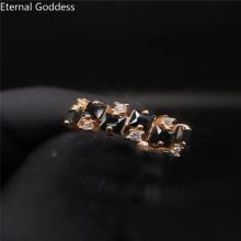 Sapphire Ring 3mm*3mm Princess Cut Natural Colombian 925 Silver Emerald Wedding Ring for Women Women Jewelry