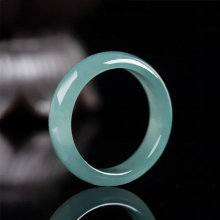 Inner Diameter 15mm-19mm Natural A-goods Emerald Water Ring Mens Womens Ice Jade Jewelry Drop
