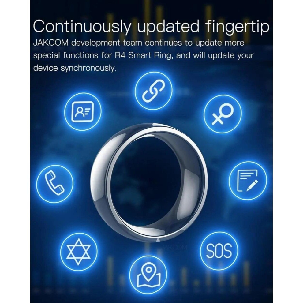 Jakcom R4 Waterproof Smart Ring App Enabled Wearable Technology Magic Ring For Ios Android Windows Nfc Smartphones Multicoloured 885669030373