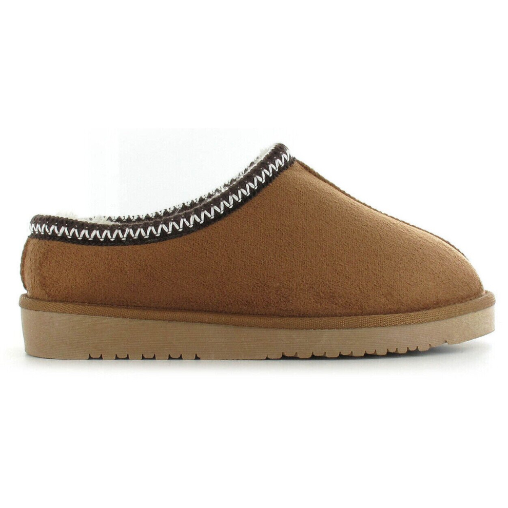 (Chestnut, 7) Womens Faux Fur Slippers Ella Comfort Memory Foam Slip On House Shoes Gift