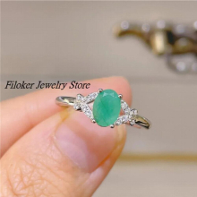 Natural Emerald Ring, Clearance, 925 Silver, Size Can be Customized?Shop Promotion Specials,