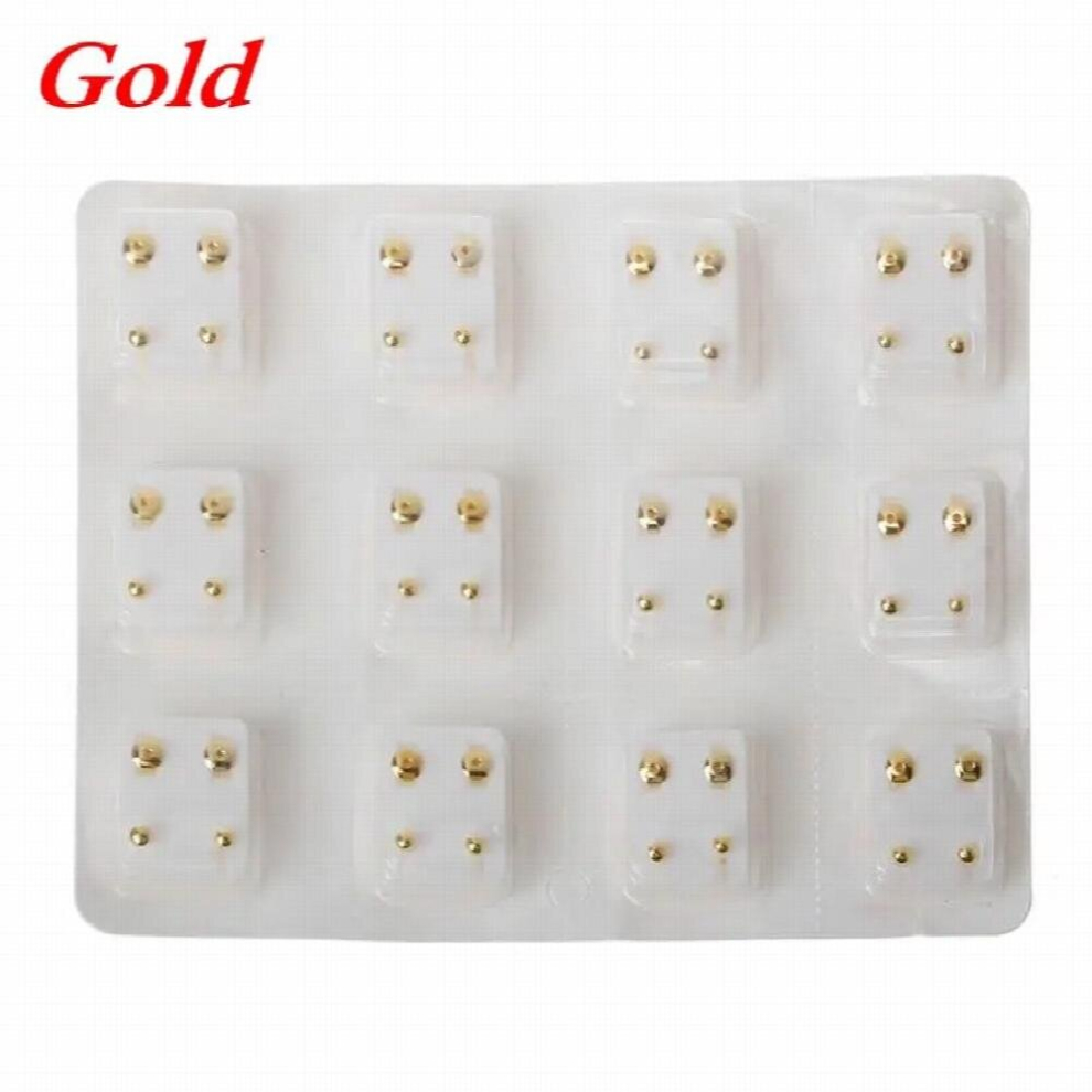 Multicoloured 12 Pairs Ear Piercing Gun Earring Disposable Set Hypoallergenic Ear Stud Jewelry