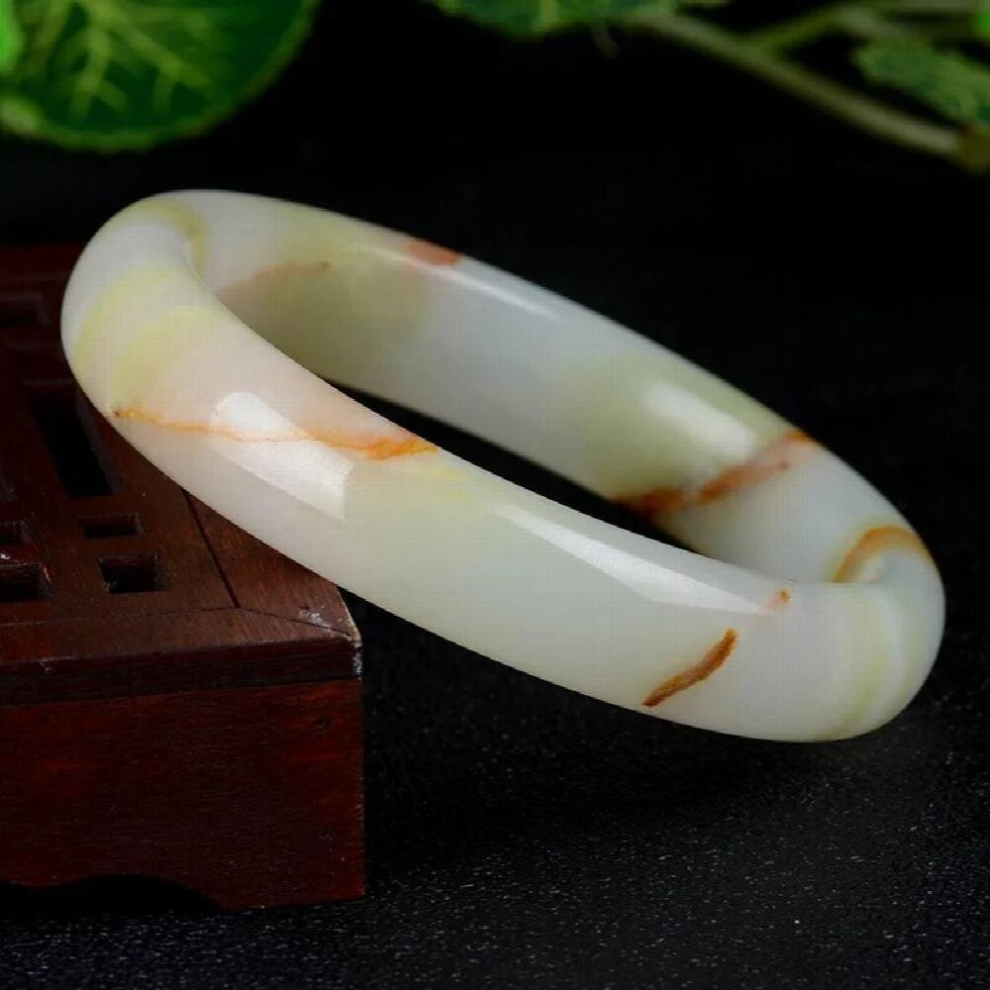 Natural Green Afghanistan Stone Bracelet Real Ice Silk Jades Bangle Bracelet Pretty Womens Jades Jewelry Hand-Carved Bracelet-image-OPC-PCVVMB2-NEW