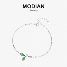 Featured DEALS 925 Sterling Silver Natural Peridot Bracelet Women Link Charm Bracelet Silver Fine Jewelry