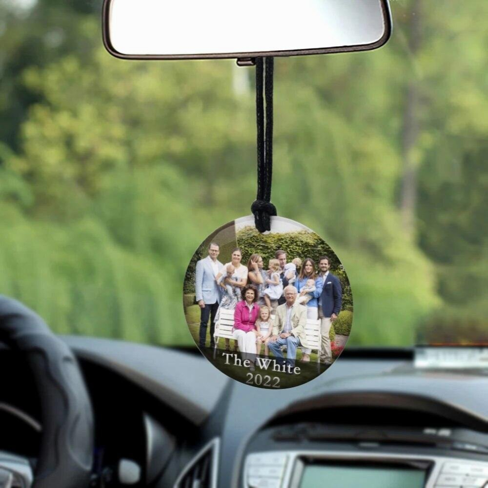 Personalized Car Hanging Ornaments Interior Family Photo Pendant Car Charm Hanging Memorial Photo Ornament Accessories 885669040648