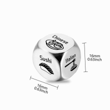 Personalized Food Dice Engraved Dice Fun and Game Date Night Food Decision What to Eat Game Have Dinner with