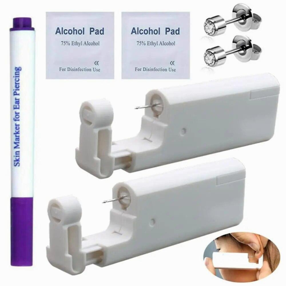 Multicoloured 1Pcs Ear Nail Gun Disposable Aseptic Household Ear Piercing Gun Portable Ear Piercing Gun Group, Ear Piercing Tools