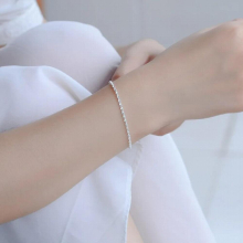 925 Sterling Silver Twisted Chain Bracelets Jewelry For Woman Wave Anklet