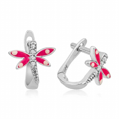 Silverlina Silver Dragonfly Child Tag