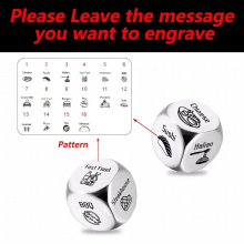 Food Dice Personalized Decision Dice Engraved Sushi BBQ Burgers Prediction Decision What to Eat Idea Gift