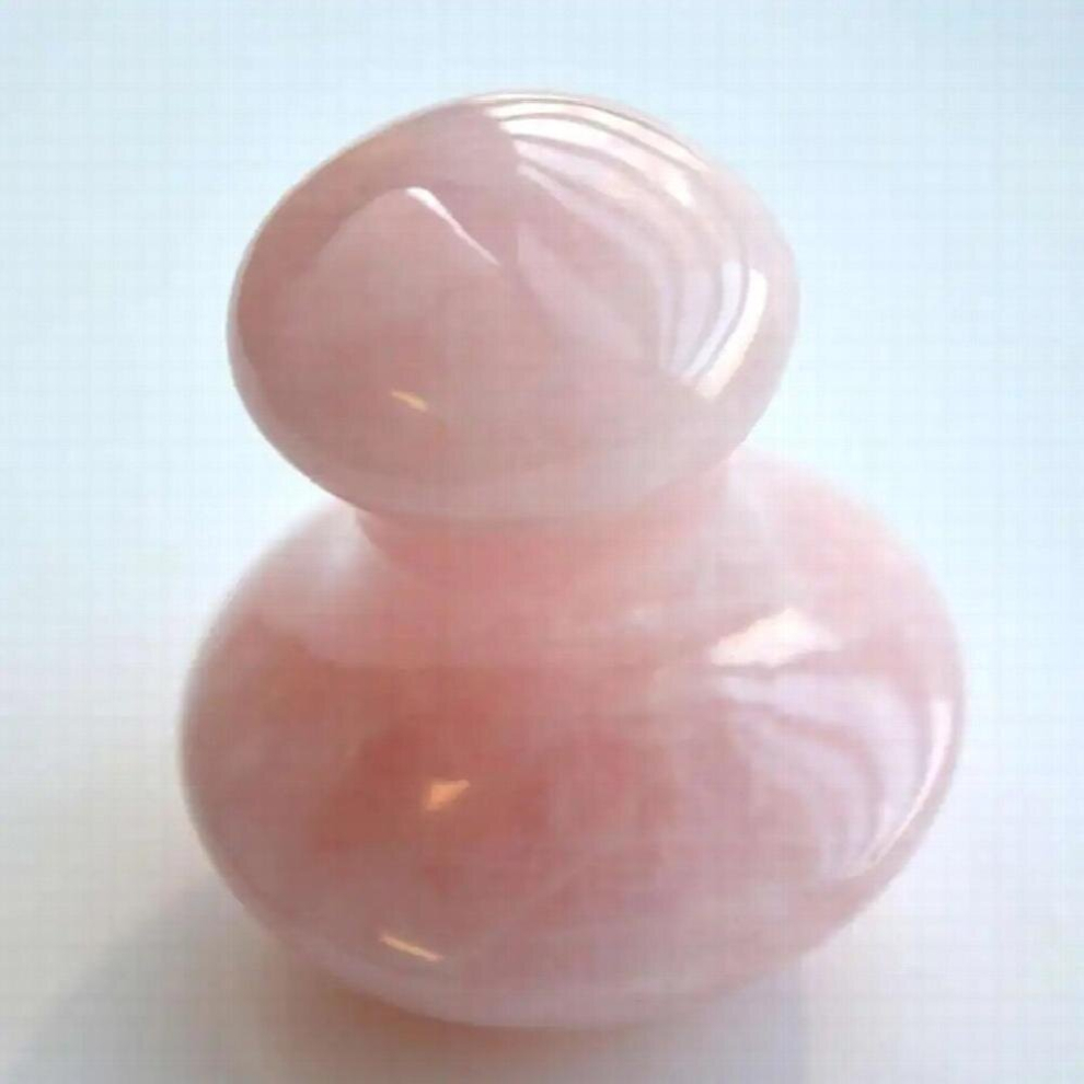 Pink Body Massage Rose Quartz Mushroom Gua Sha Stone