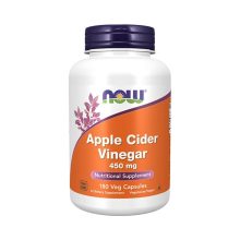 Now Supplements, Apple Cider Vinegar 450 Mg, Derived From Fermentation Of Sweet Apple Cider, 180 Veg Capsules, Dietary Supplement