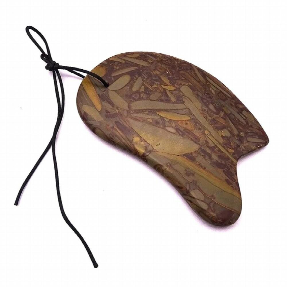 Natural Nuwa Stone Facial Gua Sha Scraping Skin Massage Tool Medical Lifting Skin Beauty Guasha Stone
