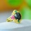 Natural Hetian Jade Rings With Zircon Ruby Emerald Chinese Nephrite Ring Adjustable 3