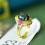 Natural Hetian Jade Rings With Zircon Ruby Emerald Chinese Nephrite Ring Adjustable 4