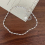 925 Sterling silver oval Chain Olive Beads Chain Anklet Bracelet Adjust 1