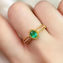 Princess Solid 14k Emerald Rings For Women Fine Jewelry Wedding Anniversary Resizable Rings Gift