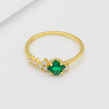 S925 Sterling Silver Rings Women Geometric Emerald Ring Female Jewelry Bright Zircon Girl Gift Party