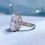 925 silver carbon diamond emerald cut rectangular 10 * 14 ring in Europe and America 4