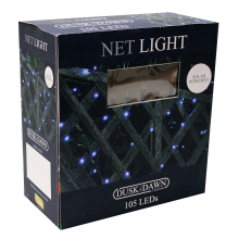 1.8Mt x 1Mt Net of 105 x Blanket Fairy Garden White LED Solar Power Fence Lights