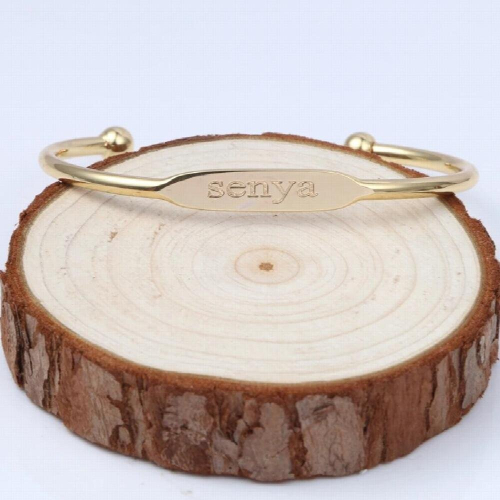 Baby Bangle Bracelet Personalized Name Copper Bracelet Initial Engraved Name Love Bangle 1