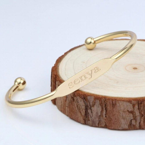 Baby Bangle Bracelet Personalized Name Copper Bracelet Initial Engraved Name Love Bangle 2
