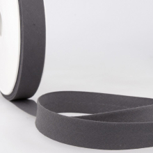 Stephanoise 27mm Polycotton Bias Binding Tape Dark Grey - per metre