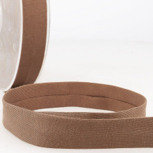 Stephanoise 20mm Cotton Jersey Bias Binding Tape Brown - per metre