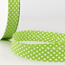 Stephanoise 20mm Dotty Bias Binding Tape Anise Green - per metre