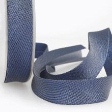 Stephanoise 20mm Metallic Lurex Bias Binding Blue - per metre