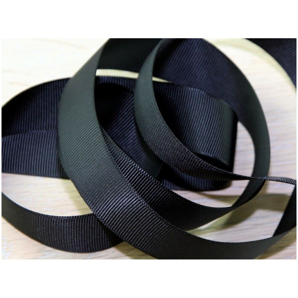 Prym 26mm Ribbed Polyester Tape Black - per metre