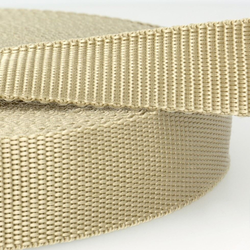 Stephanoise 30mm Polypropylene Webbing Beige - per metre