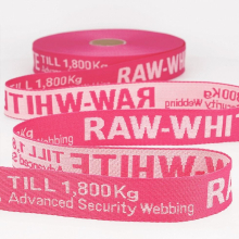 Stephanoise 25mm Jacquard Security Strap Webbing Tape Pink - per metre
