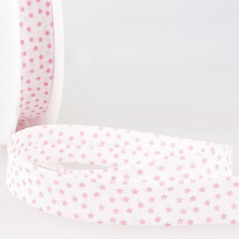 Stephanoise 20mm Stars Bias Binding Tape Light Pink - per metre