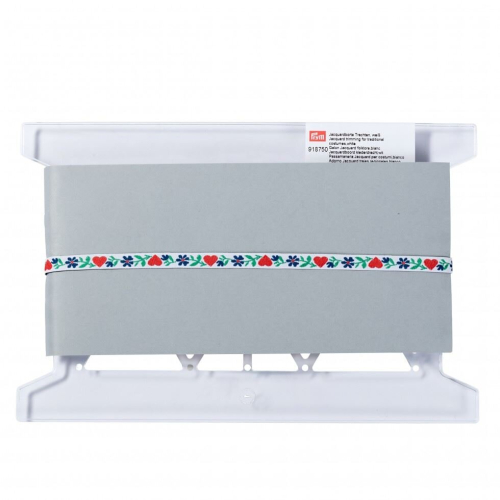 Prym Prym 10mm Woven Jacquard Trim White - per metre