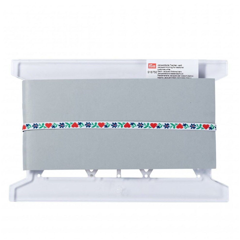 Prym 10mm Woven Jacquard Trim White - per metre