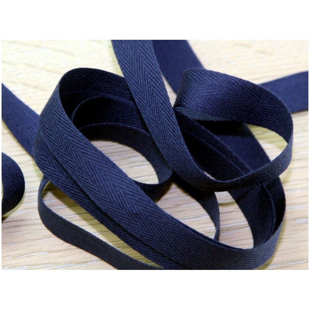 Prym 15mm Strong Cotton Herringbone Tape Navy Blue - per metre