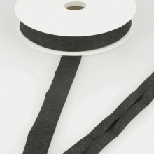 Stephanoise 20mm Viscose Jersey Bias Binding Tape Darkest Grey - per metre