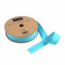 Essential Trimmings 25mm Polycotton Bias Binding Tape Aqua - per metre