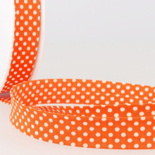 Stephanoise 20mm Dotty Bias Binding Tape Orange - per metre