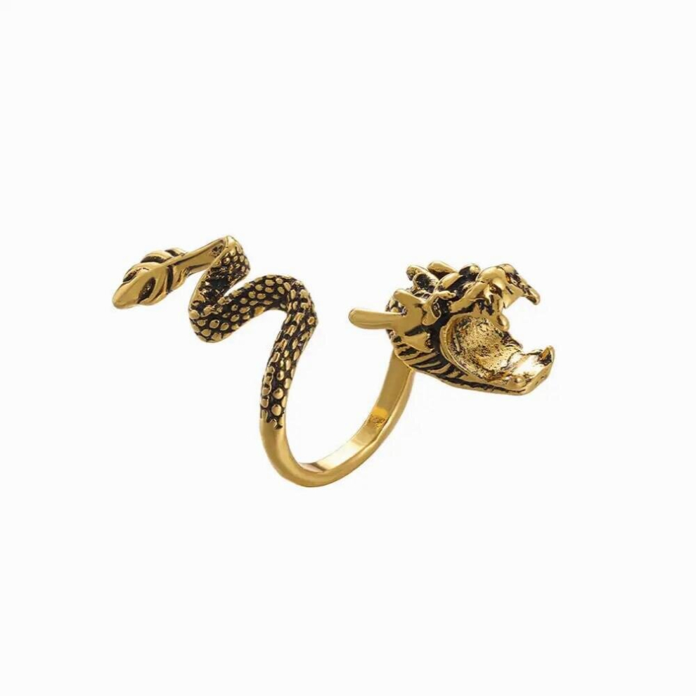 Multicoloured Cigarette Holder Ring Vintage Dragon Shaped Smoking Holder Ring Cigar Holder Rings Men Cigarette Clip Finger Accessories