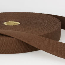 Stephanoise 40mm Cotton Webbing Dark Brown - per metre
