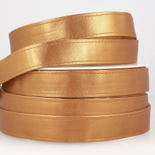 Stephanoise 25mm Faux Leather Webbing Gold - per metre